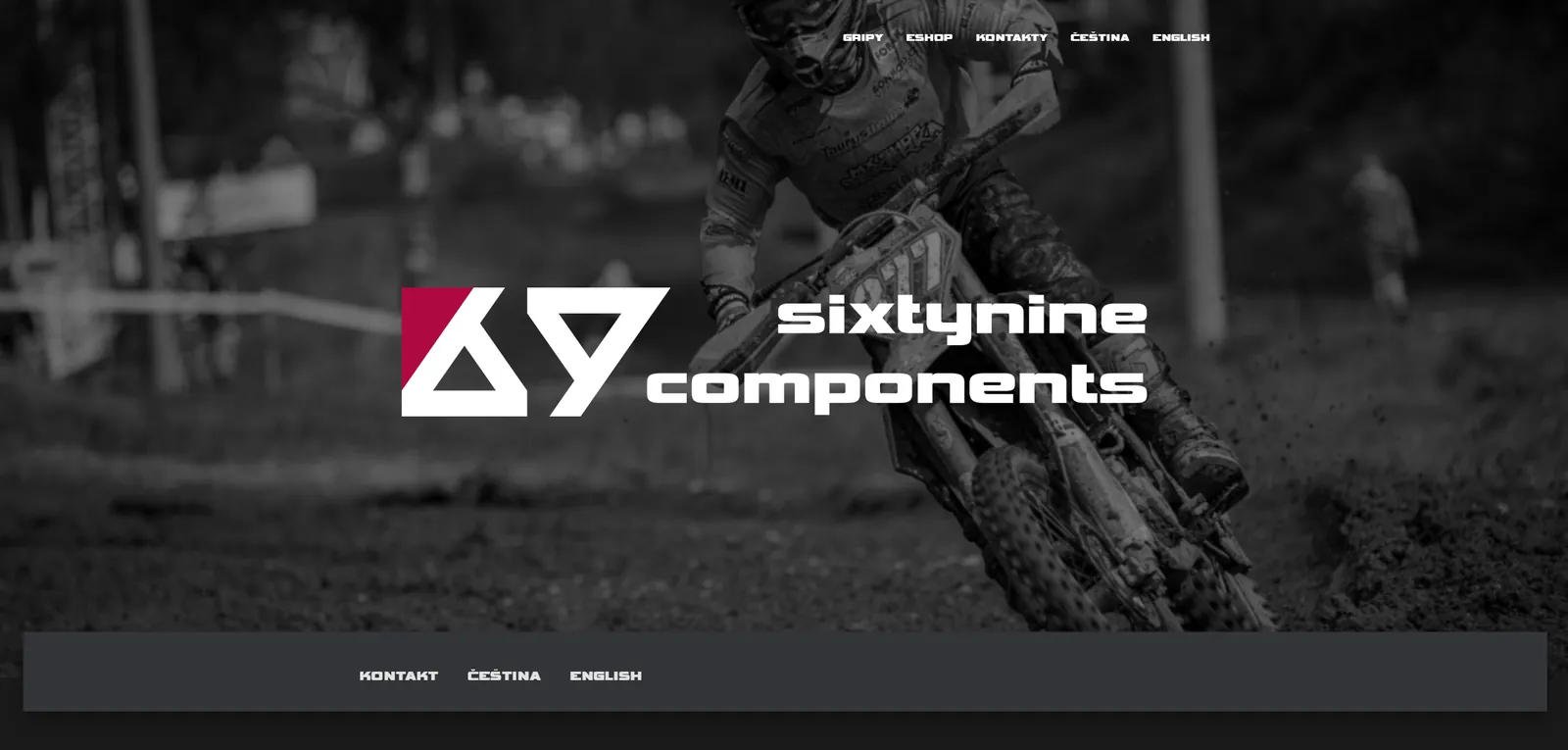 Ukázka webové stránky 69components prezentovaná v portfoliu